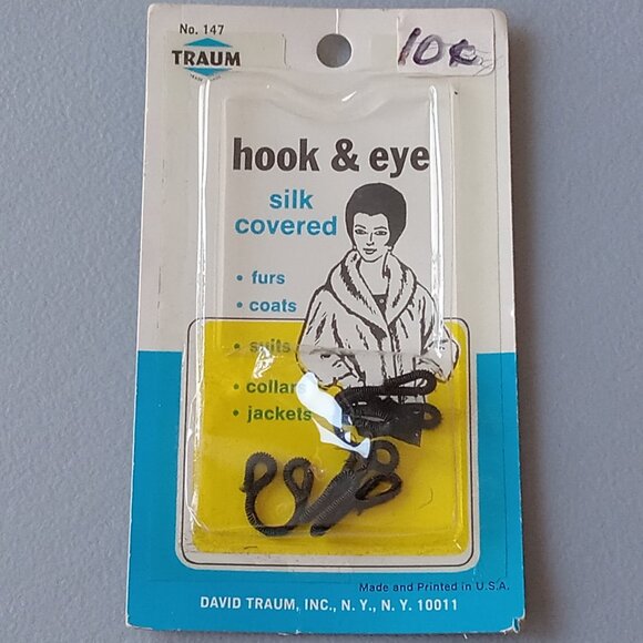 🎯 10 for $10 / Vintage Hook & Eye Silk Covered - Picture 7 of 8